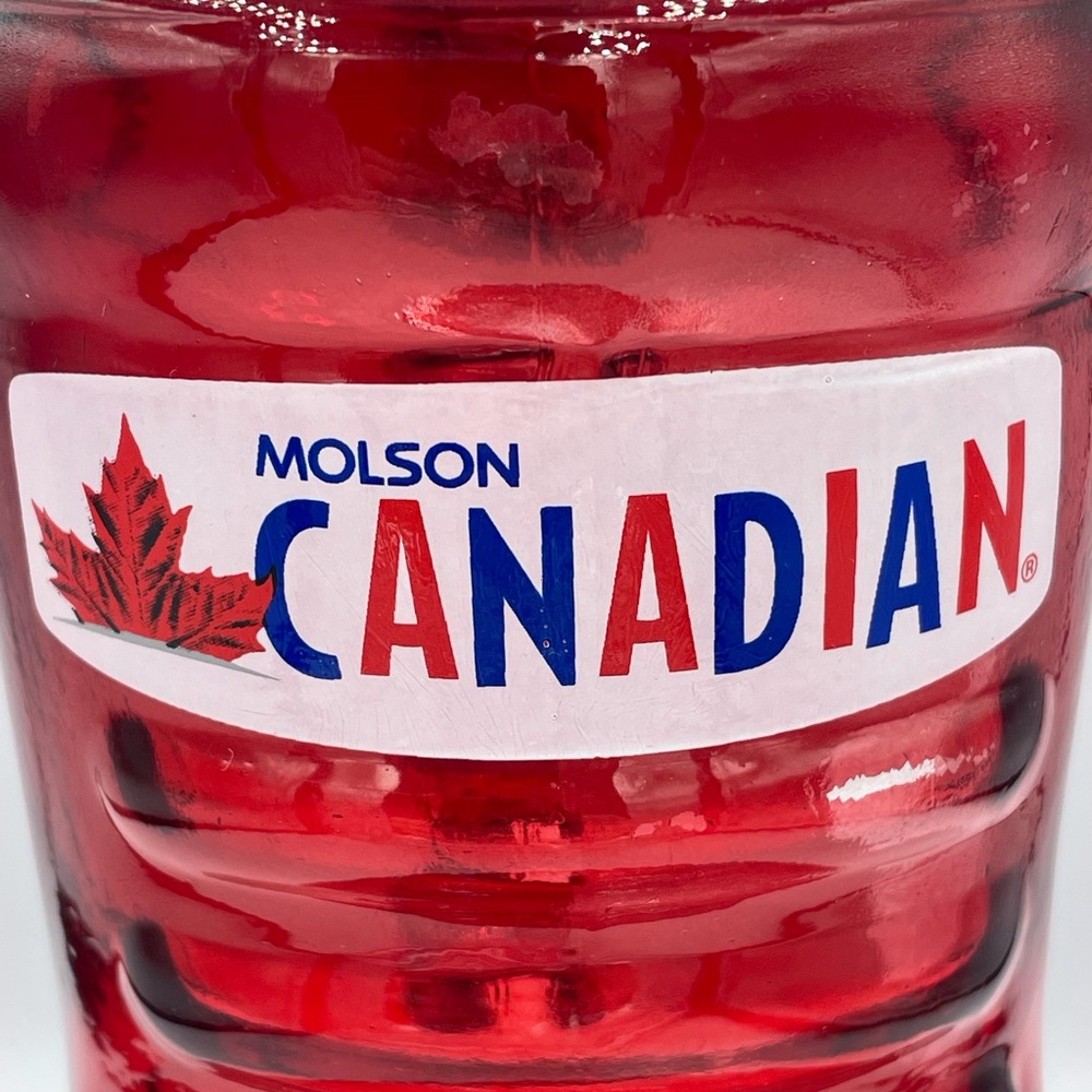 Vintage 24 oz Glass Molson Canadian Skate Boot Stein Mug - Picture 5 of 11